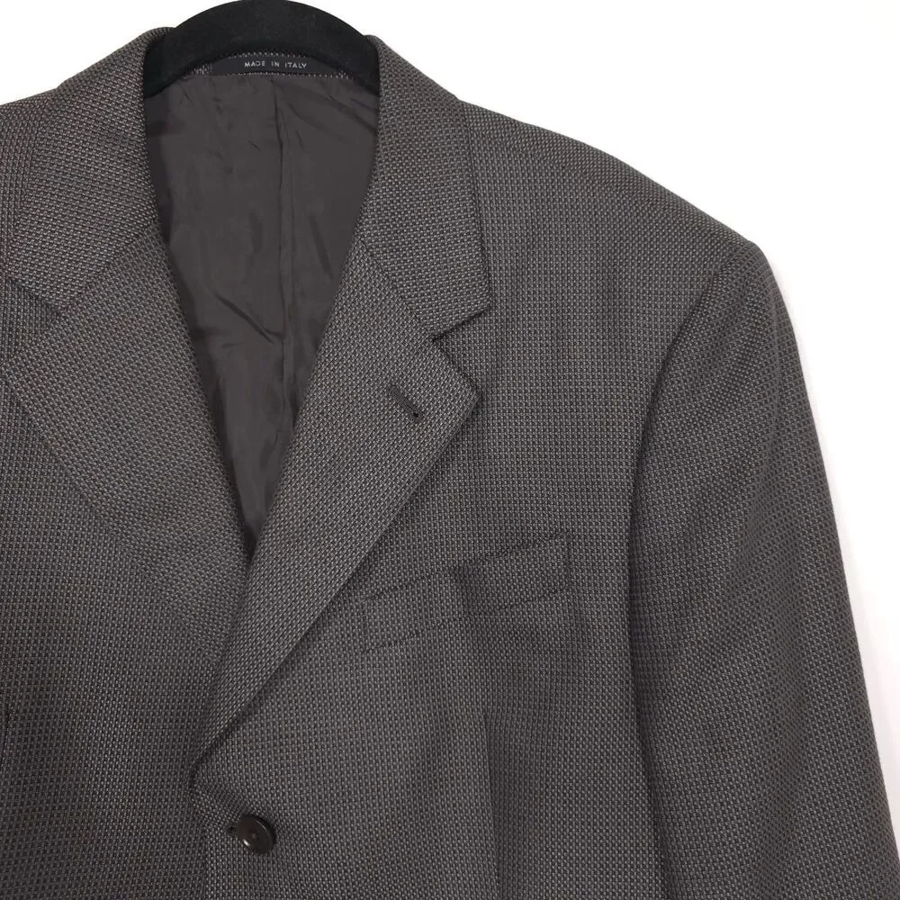 ARMANI COLLEZIONI Blazer 42R NEIMAN MARCUS‎ Sport Coat ITALY MADE Gray SILK WOOL